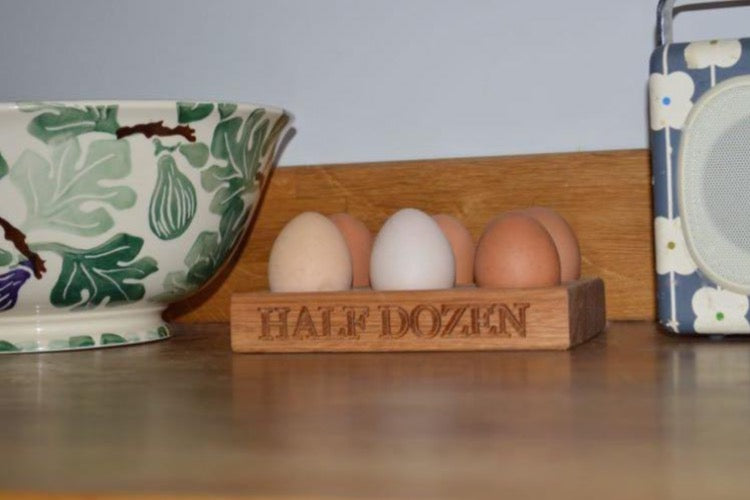 Egg Rack - Half A Dozen Oak Egg Rack