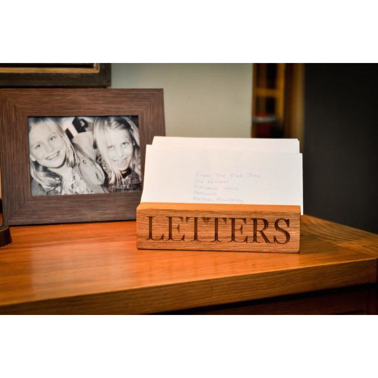 Letter Rack - Oak Letter Rack